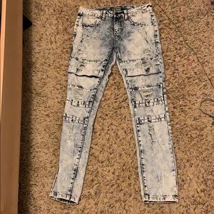 Dye cotton skinny jeans